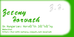 zeteny horvath business card